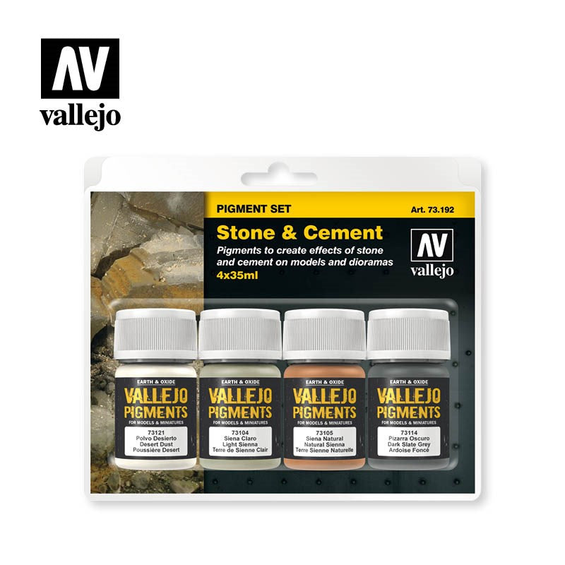 Vallejo AV73192 Pigments Set Stone & Cement 35ml