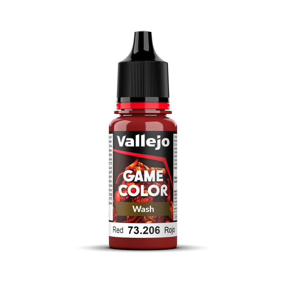 Vallejo AV73206 Game Colour Wash Red 18ml (8938355327213)