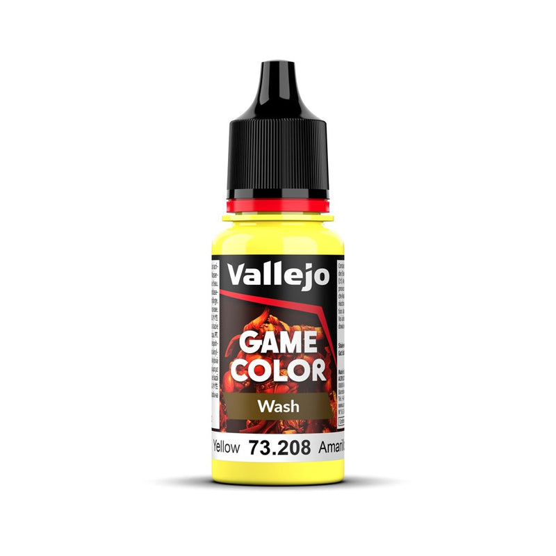 Vallejo AV73208 Game Colour Wash Yellow 18ml