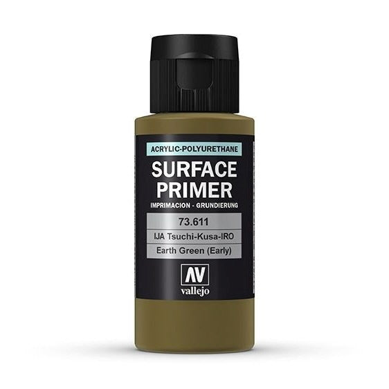 Vallejo AV73611 Surface Primer IJA-Tsuchi-Kusa-IRO Earth Green (early) 60 ml (8938357326061)