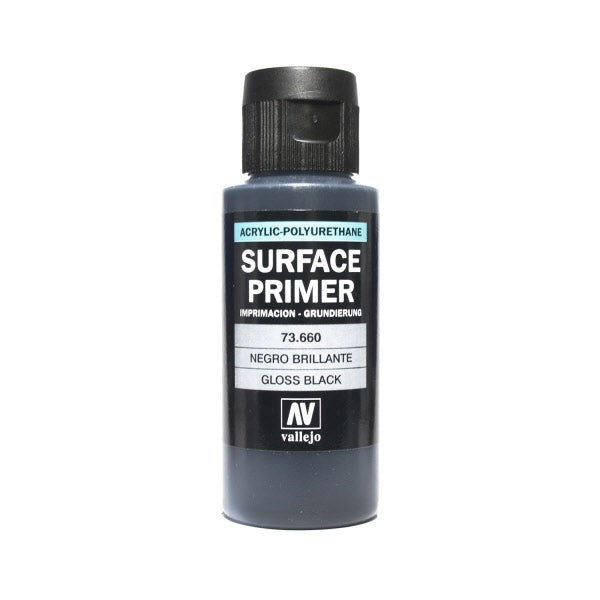 Vallejo AV73660 Gloss Black Primer 60ml (8938358145261)