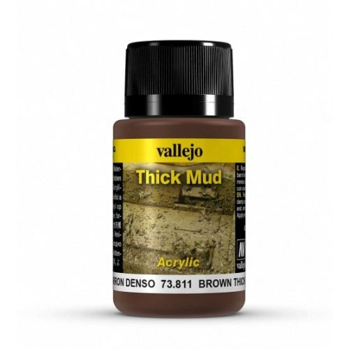 Vallejo AV73811 Weathering Effects Brown Thick Mud 40 ml