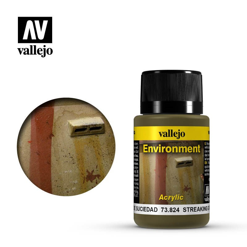 Vallejo AV73824 Weathering Effects Streaking Grime 40 ml (8938360340717)