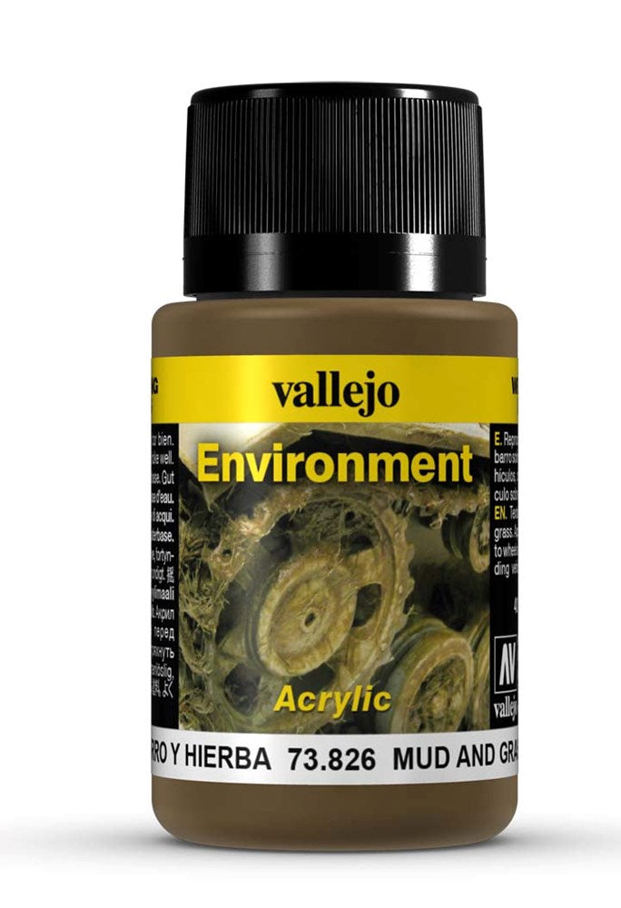 Vallejo AV73826 Weathering Effects Mud and Grass Effect 40 ml