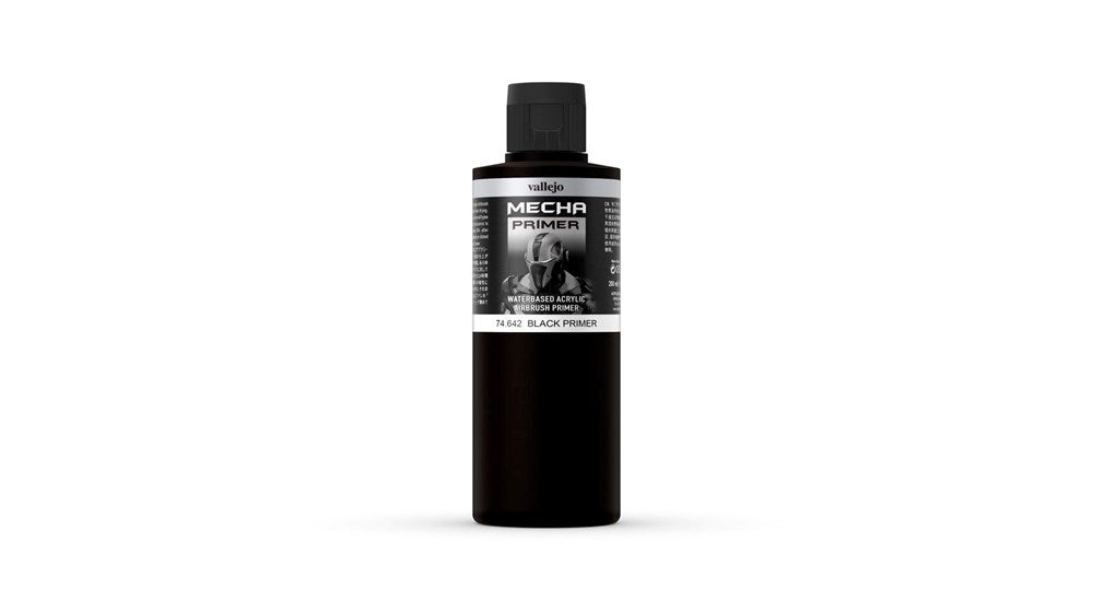 Vallejo AV74642 Mecha Colour Black Primer 200ml (8938363650285)