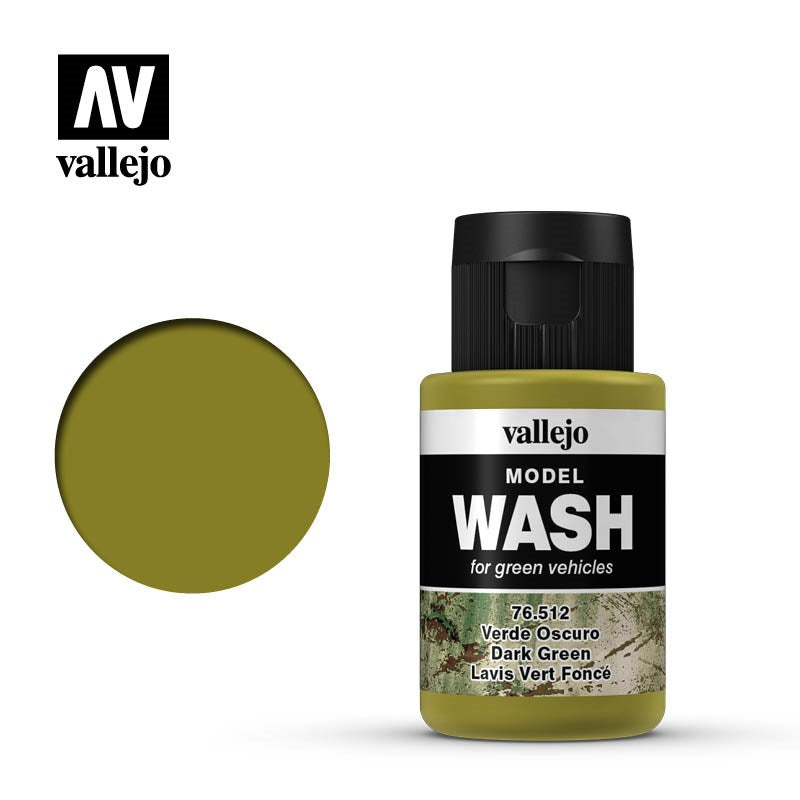 Vallejo AV76512 Model Wash Dark Green 35 ml (8938367877357)