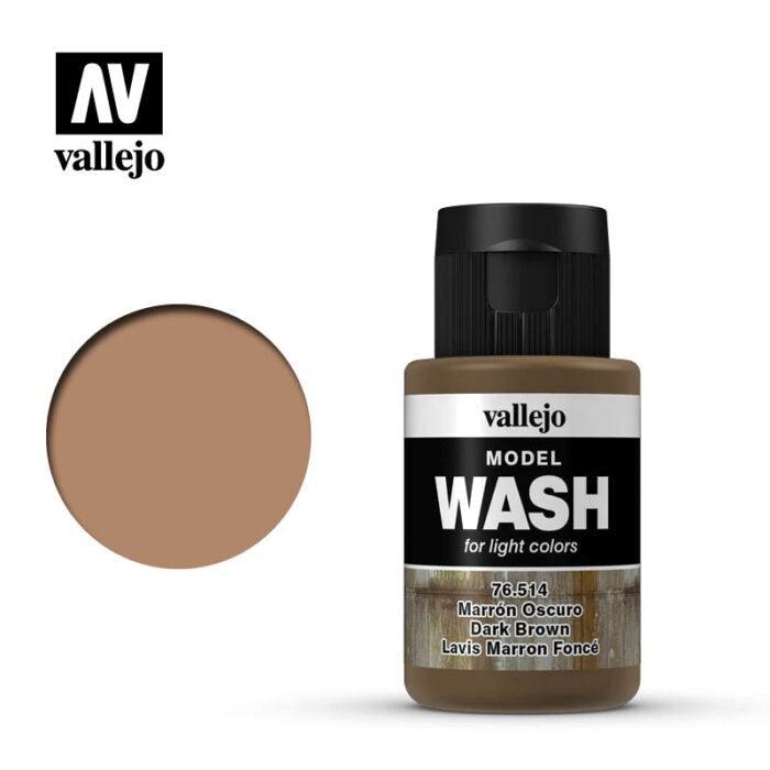 Vallejo AV76514 Model Wash Dark Brown 35 ml (8938368008429)