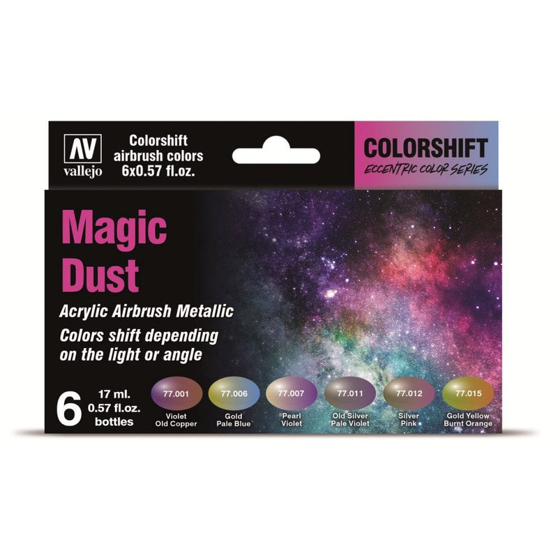 Vallejo AV77090 Eccentric The Shifters Magic Dust (6 Colour Set) Acrylic Airbrush Paint