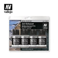Vallejo AV77602 Metal Colour Jet Exhaust 4 Colour Acrylic Paint Set (8938369253613)