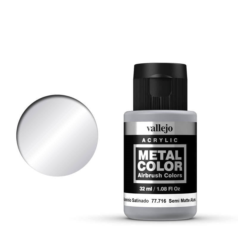 Vallejo AV77716 Metal Colour Semi Matte Aluminium 32ml (8938371023085)