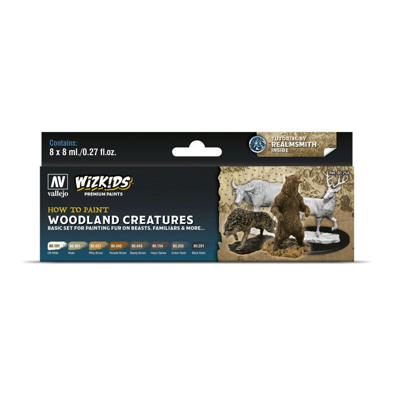 Vallejo AV80254 Wizkids Premium Paint Set Woodland Creatures