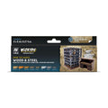 Vallejo AV80256 Wizkids Premium Paint Set Wood & Steel (8938372563181)