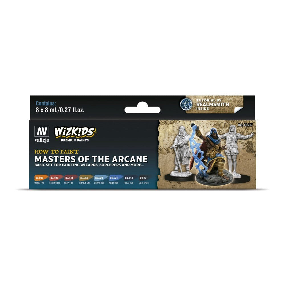 Vallejo AV80257 Wizkids Premium Paint Set Masters of the Arcane (8938372661485)