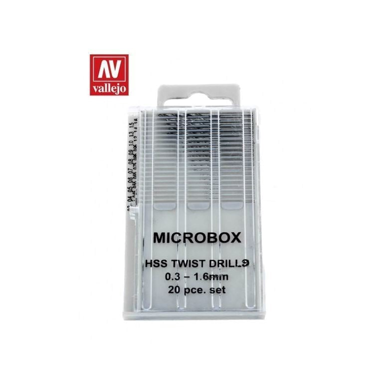 Vallejo AVT01001 Hobby Tools Microbox drill set (20) 0.3-1.6mm (8938373284077)