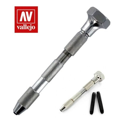 Vallejo AVT09001 Hobby Tools Pin vice double ended; swivel top (8938375119085)