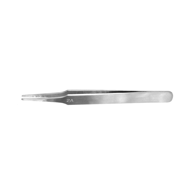 Vallejo AVT12007 Hobby Tools Flat Rounded Stainless Steel Tweezers (120 mm)