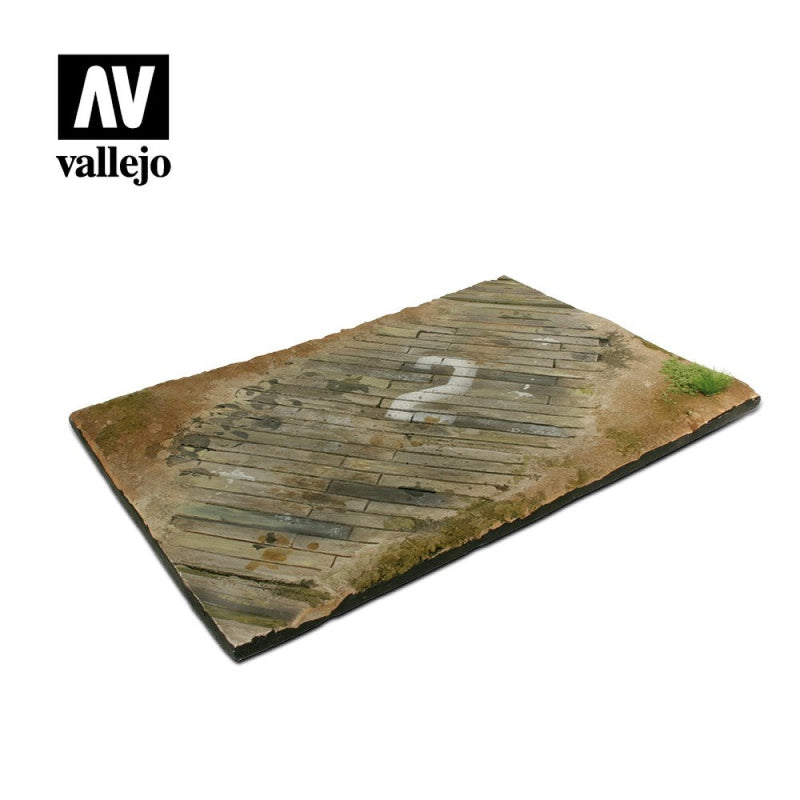 Vallejo AVSC102 Scenics Bases 1/35 31x21 Wooden airfield surface Diorama Base