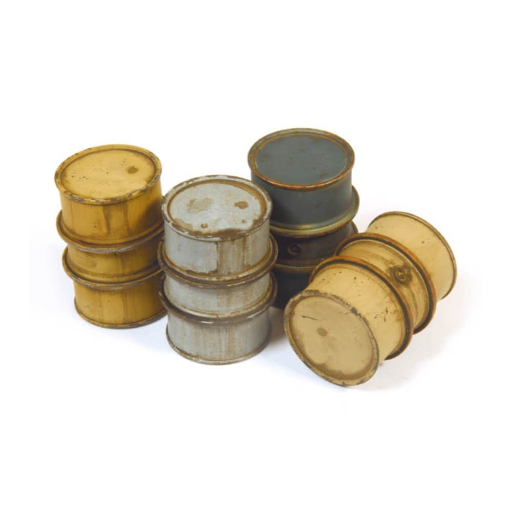 Vallejo AVSC201 Scenic Accessories German Fuel Drums 1 (8938378756333)