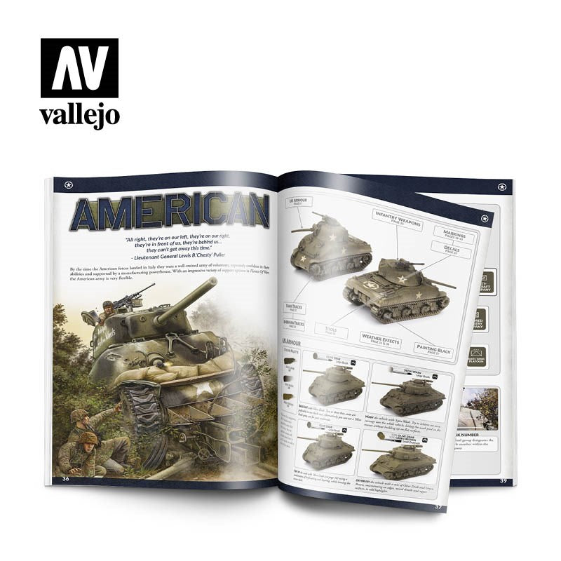 Vallejo AV75013 Book: Colours of War Painting WWII & WWIII miniatures (8938386555117)