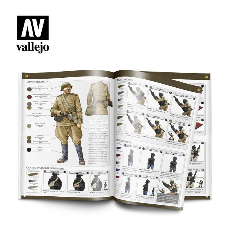 Vallejo AV75013 Book: Colours of War Painting WWII & WWIII miniatures (8938386555117)