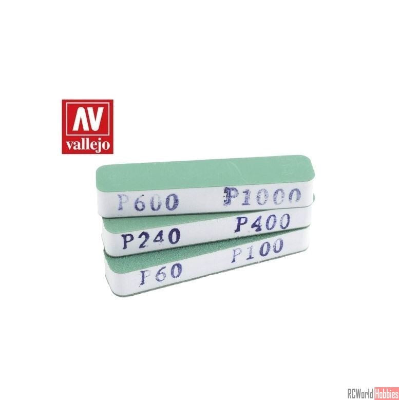 Vallejo AVT04002 Hobby Tools FlexiSander Dual Grit x3 (90x19x12mm)