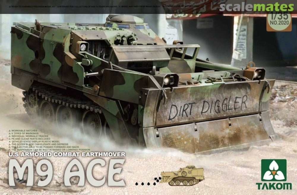 Takom 2020 1/35 U.S Armored Combat Earthmover M9 ACE (8948588577005)