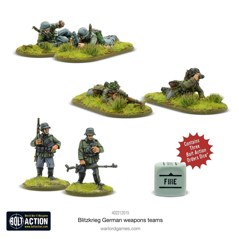 Bolt Action 402212015 1/56 German Army Support Blitzkrieg Weapons Teams