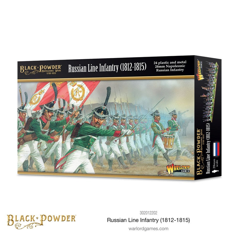 Black Powder 302012202 28mm Napoleonic Wars: Russian Line Infantry (1812-1815) plastic boxed set