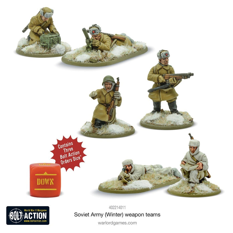 Bolt Action 402214011 1/56 Soviet Army Support (Winter) Weapons Teams