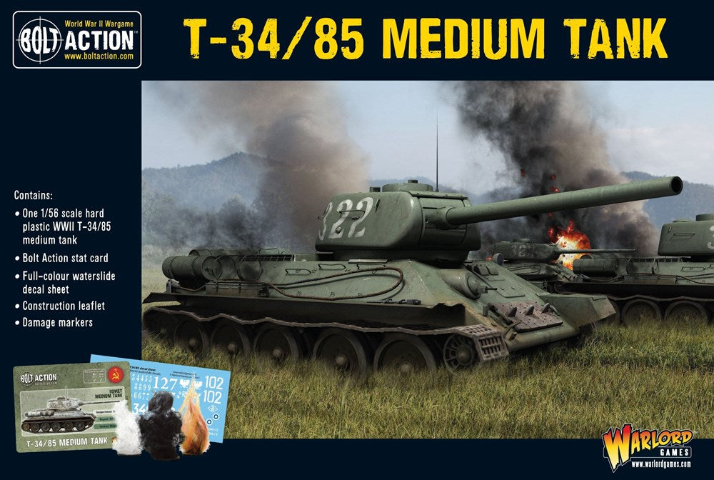 Bolt Action 402014004 1/56 Soviet Army Tanks T34/85 Medium Tank (8949342732525)