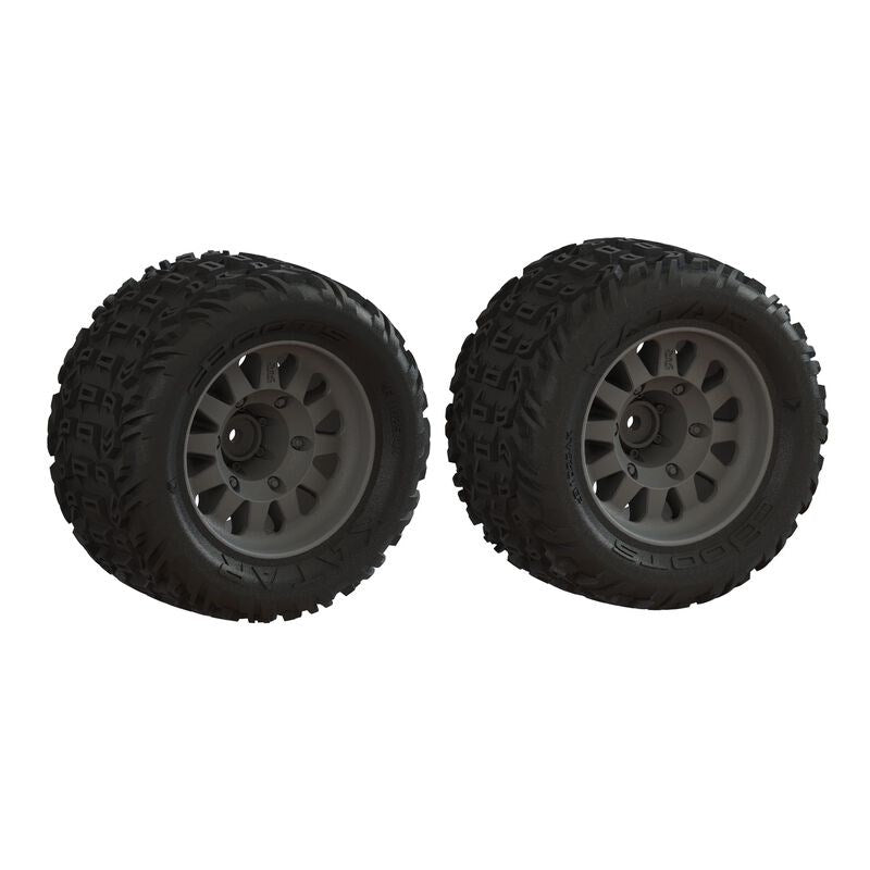 ARRMA ARA-1553 DBoots Katar Tire Set Glued (1 Pair) 14mm Hex suit Vorteks 3S BLX 223S (Replaces ARA550091) (8949799846125)