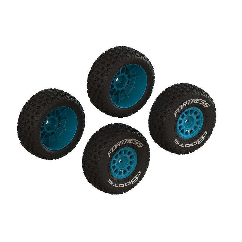 ARRMA ARA-1571 dBoots FORTRESS Tire Set Glued (Blue) (2 Pairs) 1/16 Mojave Grom (8949799944429)