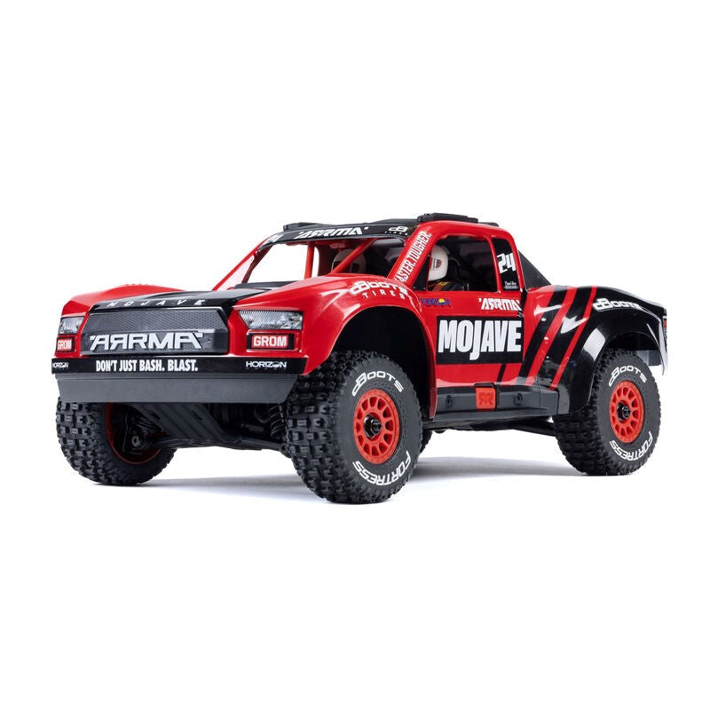 ARRMA ARA2104T1 MOJAVE GROM MEGA 380 Brushed 4X4 Small Scale Desert Truck RTR with Battery & Charger Red/Black