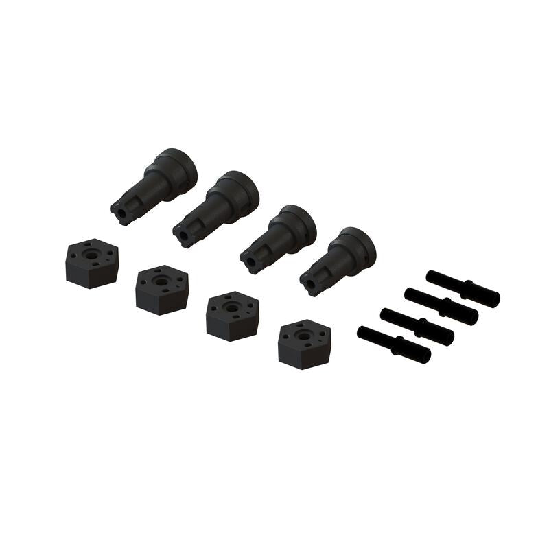 ARRMA ARA311229 Wheel Axle and Hub Set B - GROM Fits Mojave Grom and Losi 1/12 NASCAR (8949801255149)