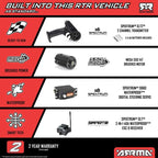ARRMA Vorteks Mega 550 2WD RTR Blue RC Stadium Truck 1/10 Scale (2)
