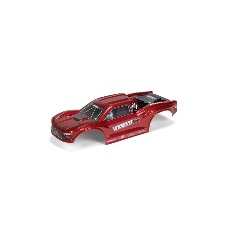 ARRMA ARA402347 VORTEKS 4X2 Painted Decaled Trimmed Body Red (8949802893549)