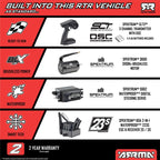 ARRMA Vorteks 223S BLX Brushless 4WD RTR RC Stadium Truck 1/10 Scale (2)