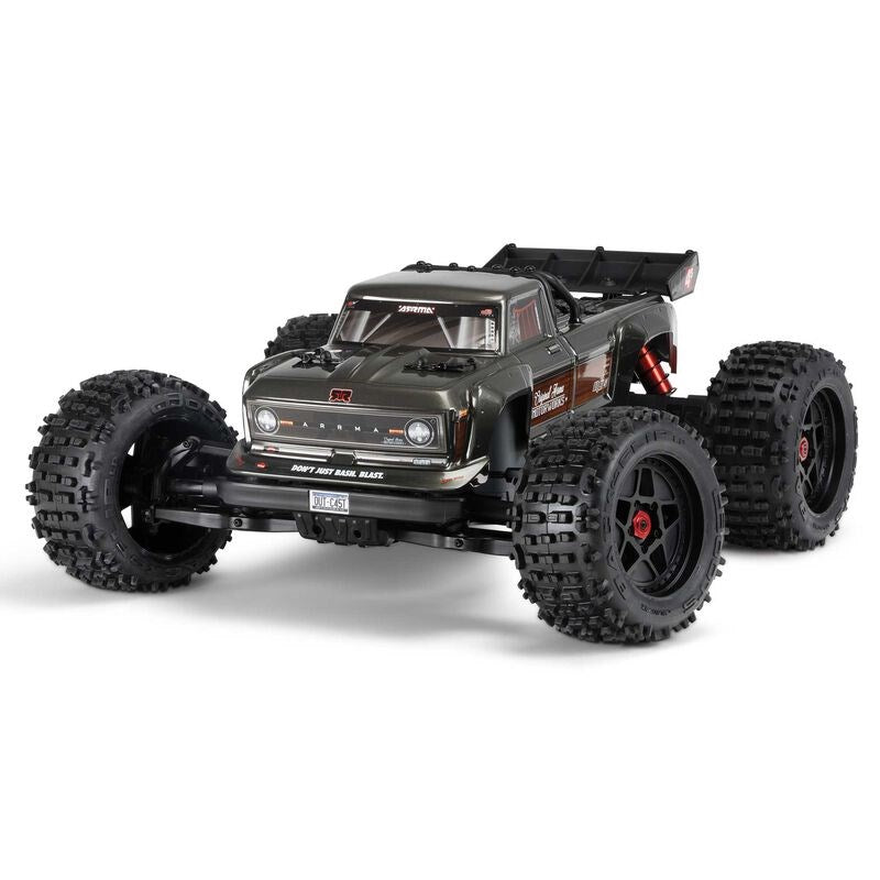 ARRMA ARA4410V2T3 1/10 OUTCAST 4X4 4S V2 BLX Stunt Truck RTR Gunmetal 2024 Center Diff Model