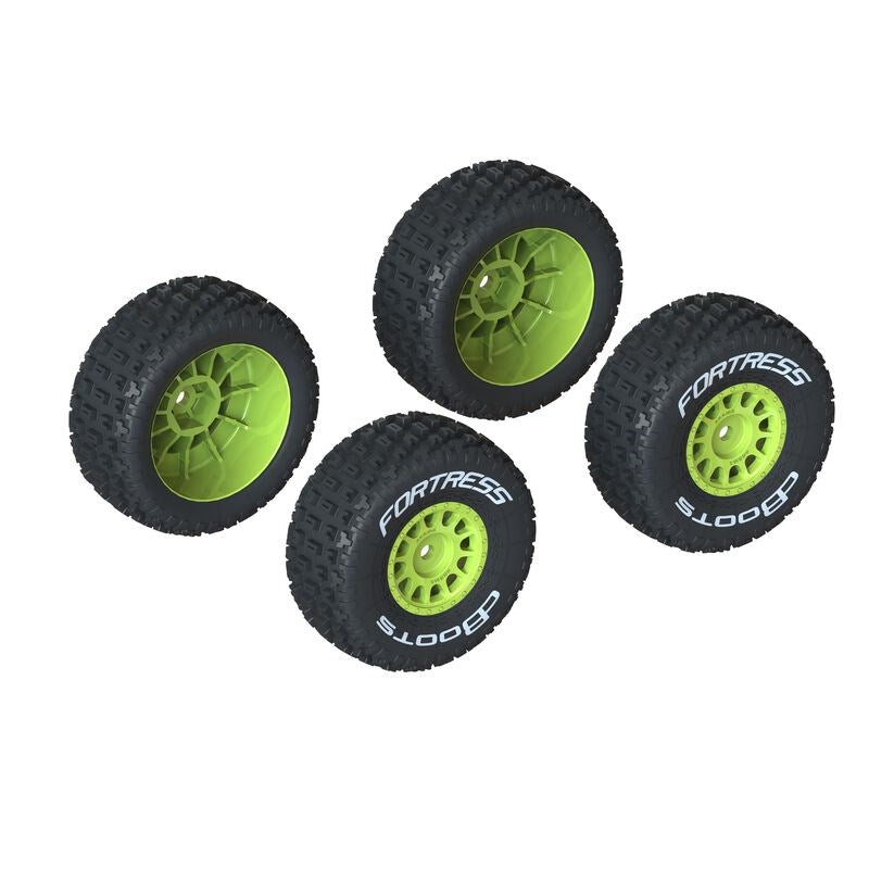 ARRMA ARA550115 dBoots FORTRESS Tire Set Glued (Yellow) (2 Pairs) 1/16 ARRMA Mojave Grom