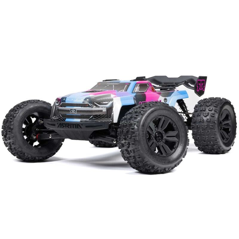 ARRMA ARA8608V6T2 1/8 KRATON 6S V6 4X4 BLX Brushless Speed Monster Truck RTR Blue/Pink