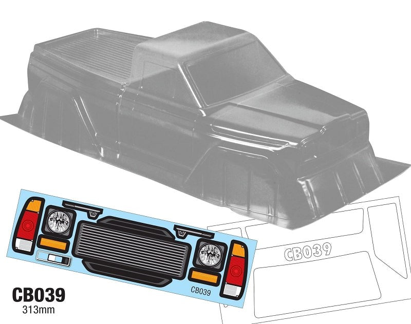 Team C CB039 1/10 Crawler Truck Warloard WB 313mm  Width 195mm (8949804794093)