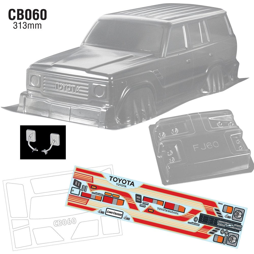 Team C CB060 1/10 Crawler Body Clear WB 313mm Width 220mm (8949804859629)