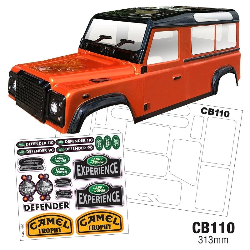 Team C CB110 1/10 Landrover Defender Crawler Body WB 313mm Width 210mm by Team C (8949804892397)