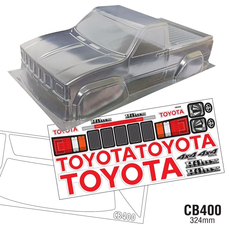 Team C CB400 1/10 Toyota Hilux Crawler Body WB 324mm Width 240mm (8949805220077)