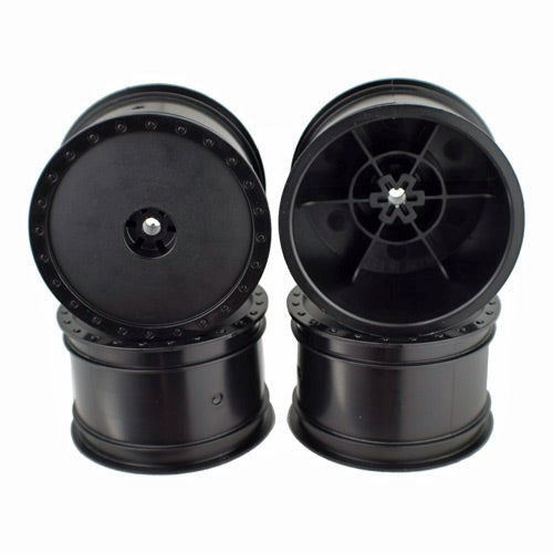 DE Racing DER-BB4-ARB Borrego Wheels for Associated B4 / Pin / Rear / BLACK / 4Pcs 2.2in (8949806203117)