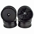 DE Racing DER-BB4-KFB Borrego Wheels for Associated B6 / Kyosho RB6 / Front / BLACK / 4Pcs 2.2in (8949806301421)