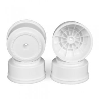 DE Racing DER-BS4-AW Borrego SC Wheels for Associated SC5M-SC10-ProSC/+3mm/WHITE/4pcs 2.2/3.0in (8949806563565)
