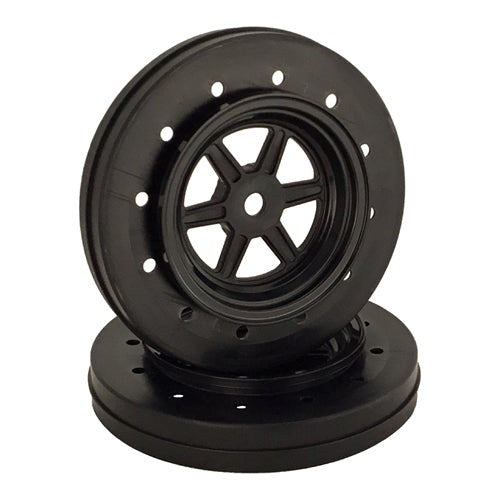 DE Racing DER-GDF-AB Gambler Wheels for Accelerator Tyres / BLACK (4pc) 1.9/3.0in (8949806989549)