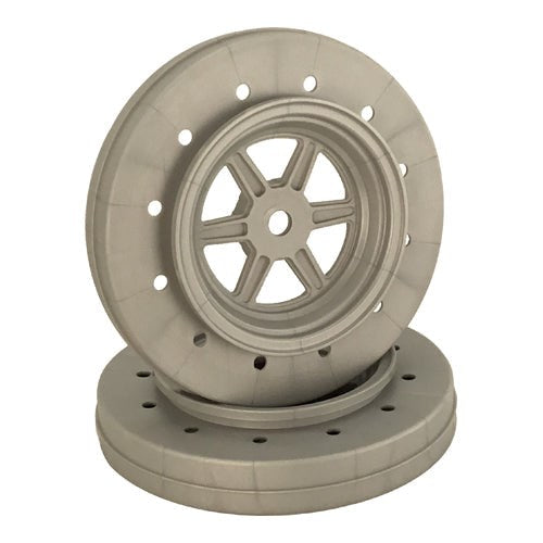 DE Racing DER-GDF-AS Gambler Wheels for Accelerator Tyres / SILVER (4pc) 1.9/3.0in (8949807022317)