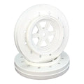 DE Racing DER-GDF-AW Gambler Wheels for Accelerator Tyres / WHITE (4pc) 1.9/3.0in (8949807055085)
